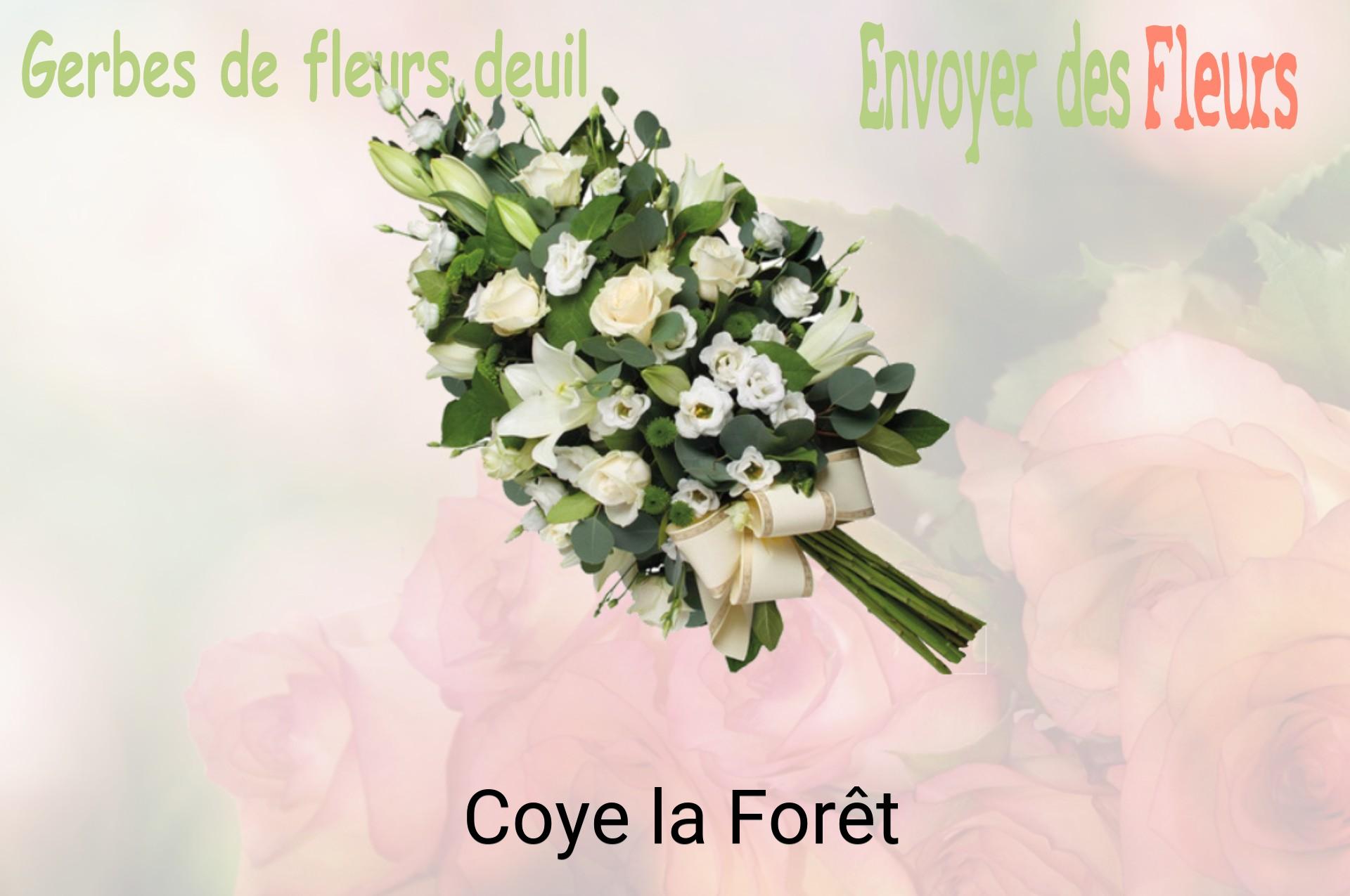 Gerbe de fleurs de deuil livrée à Coye-la-Forêt